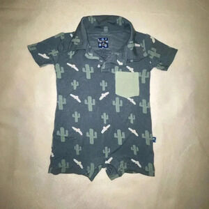 Kickee Pants Baby Cactus Print Romper 0-3 months
